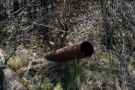 Woodland Drive-In Theatre - Screen Foundation - Photo From Water Winter Wonderland (newer photo)